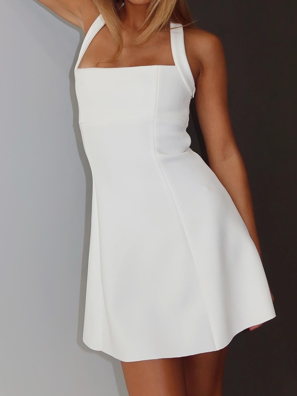 Princess Polly Alyn Halter Mini Dress White Sz 2